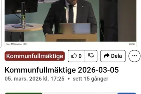 Kommunfullmäktige 5/3/2026, två SD-motioner behandlades i KF