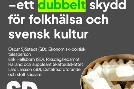 Sänkt snusskatt – ett dubbelt skydd för folkhälsa och svensk kultur