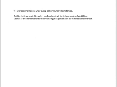 Reservation mot höjt grundstöd av partistödet.