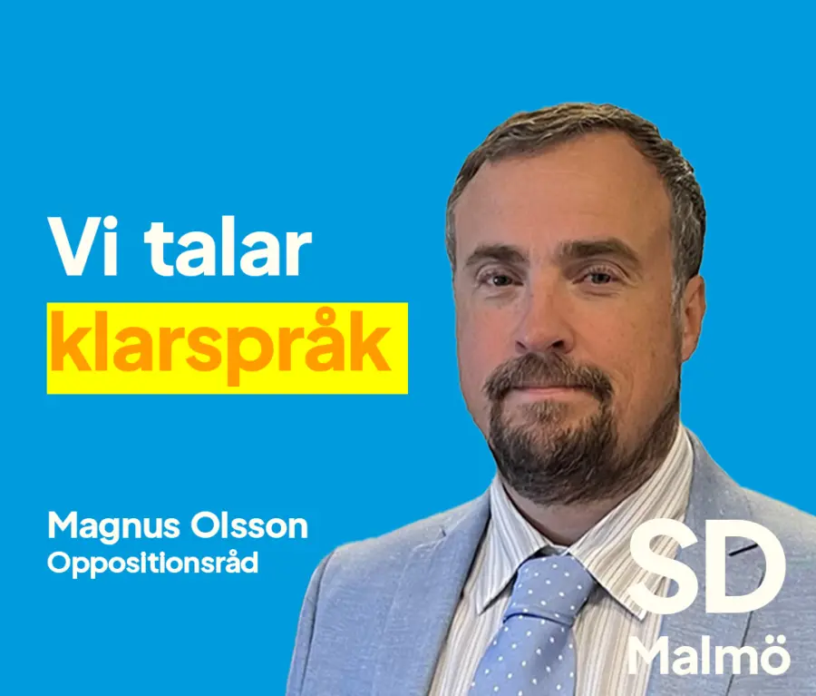 Magnus Olsson (SD), oppositionsråd i Malmö stad.