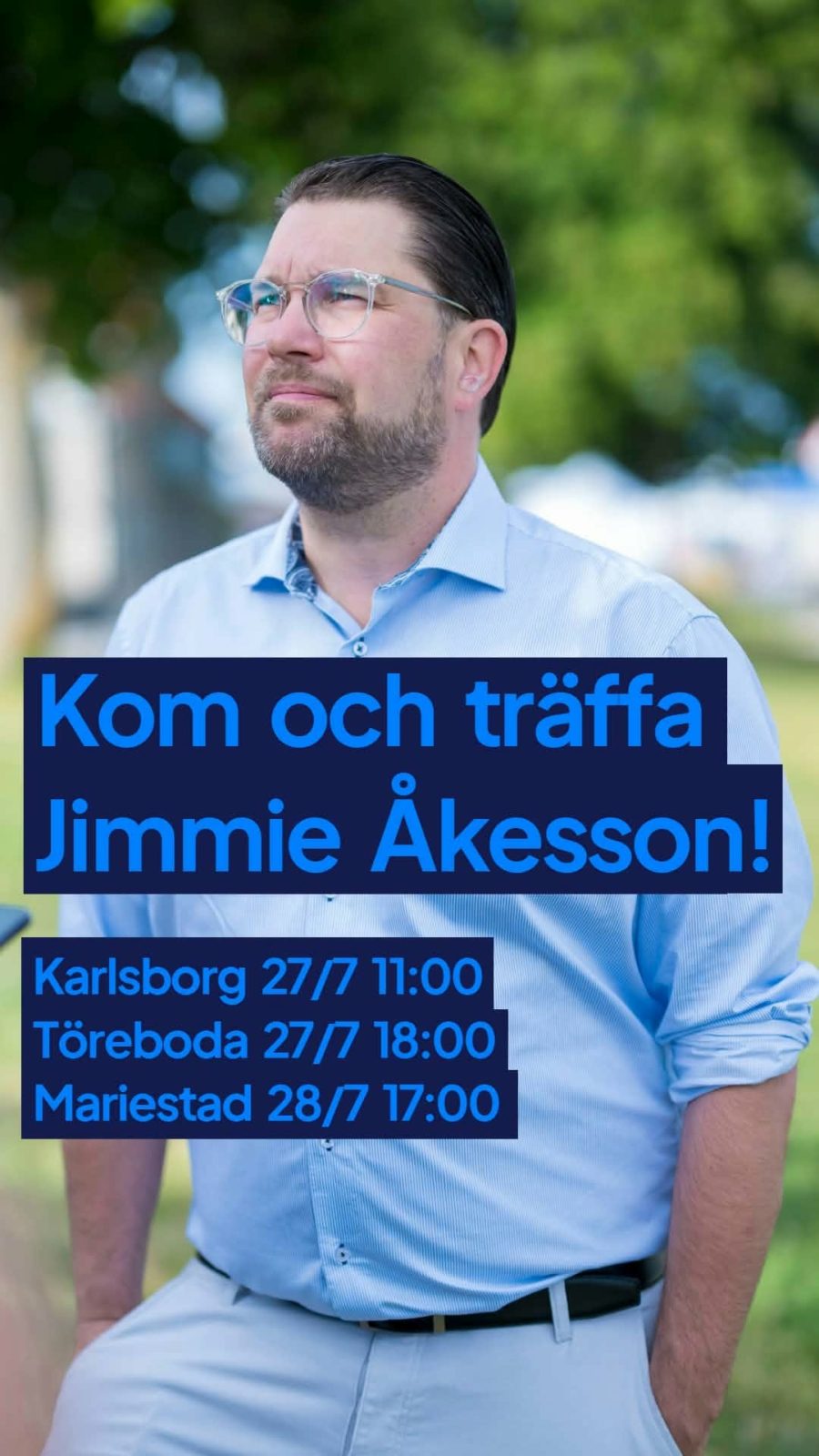 Jimmie Åkesson kommer till Mariestad