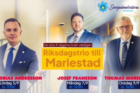 Riksdagstrio till Mariestad under de sista 8 dagarna