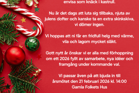 God jul och gott nytt år & välkommen på årsmöte 2026