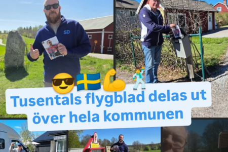 Tusentals flygblad delas nu ut över hela kommunen