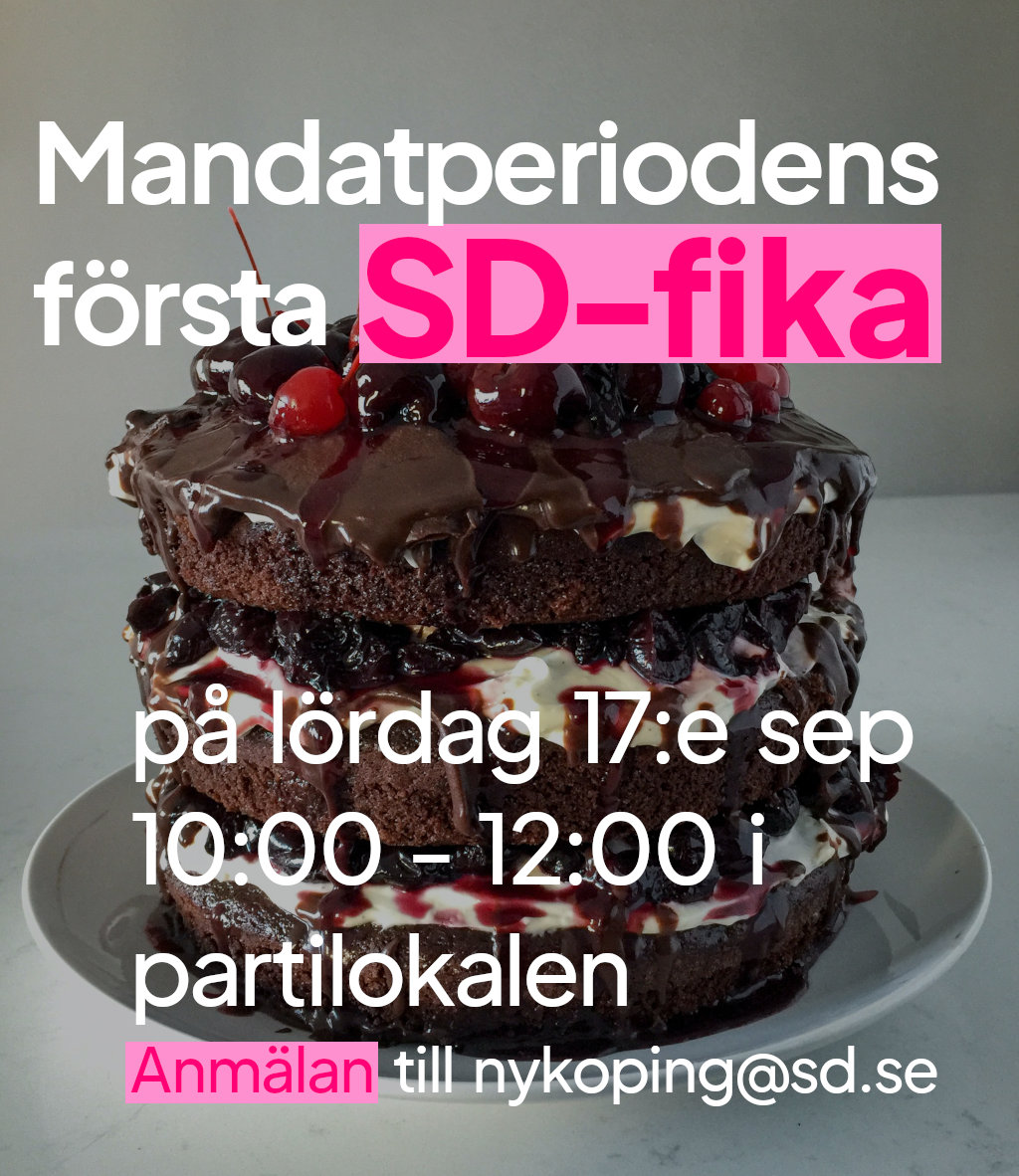 Mandatperiodens första SD-fika.