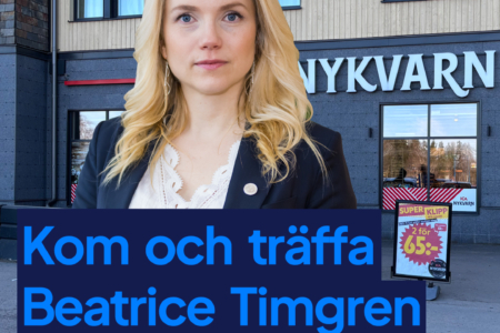 Träffa Beatrice Timgren i Nykvarns centrum