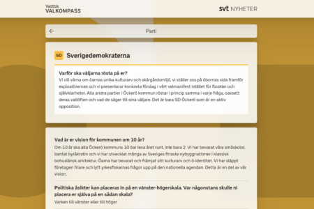 SD Öckerös svar i SVTs lokala valkompass 2026