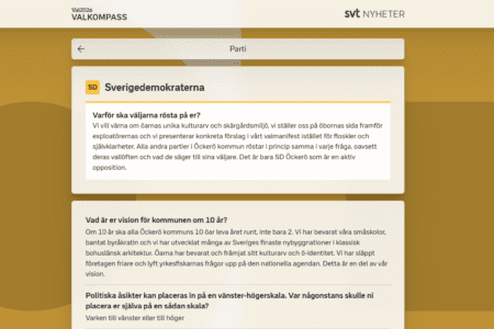 SD Öckerös svar i SVTs lokala valkompass 2026