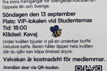 Valvaka – SD Uppland bjuder in