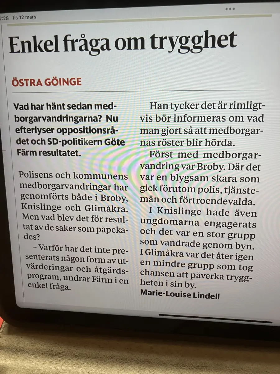 Enkel fråga till Patric Åberg