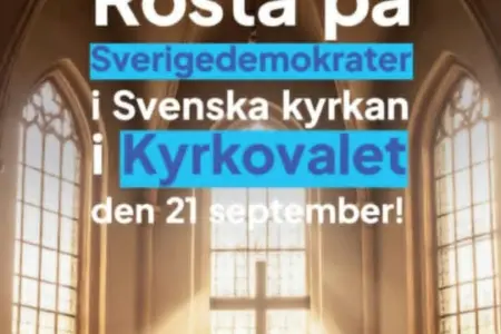 Rösta på Sverigedemokraterna i Kyrkovalet!