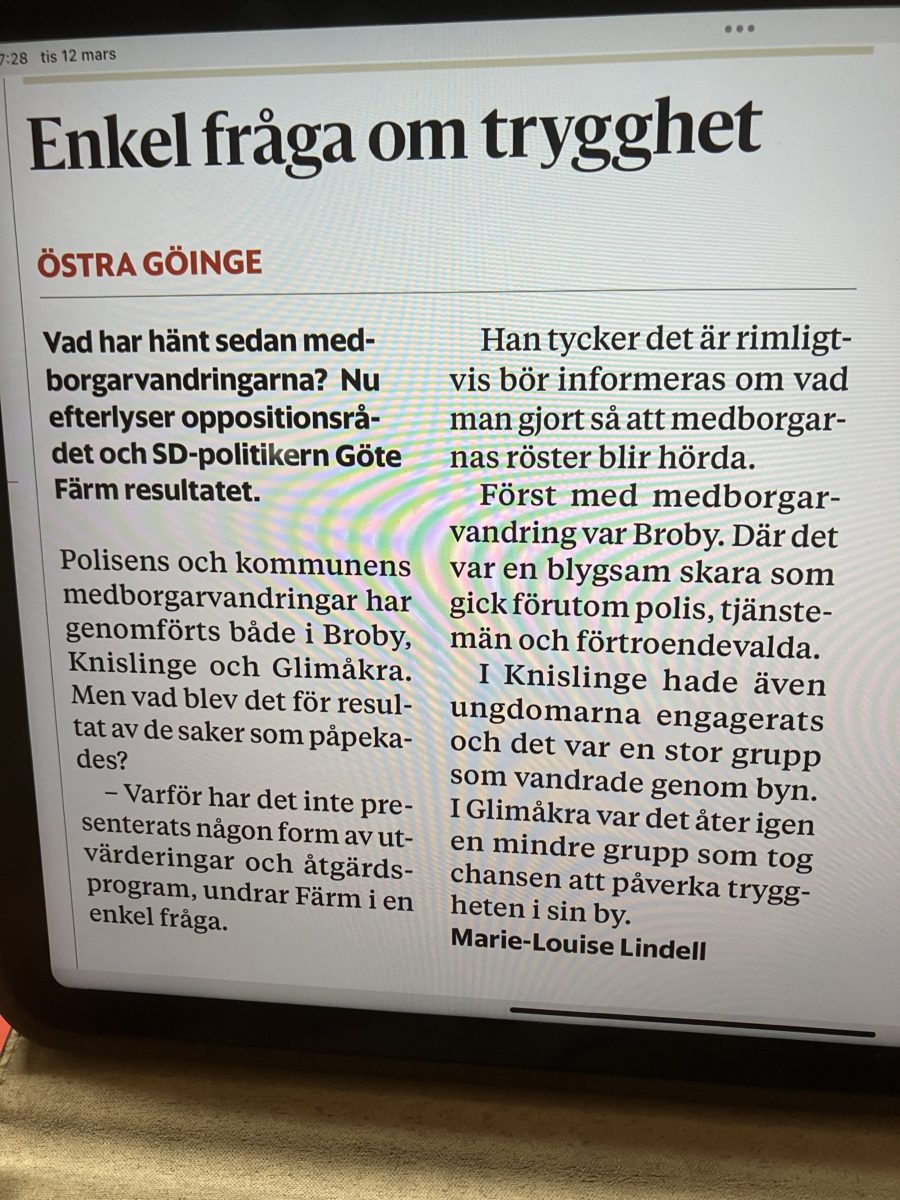Enkel fråga till Patric Åberg