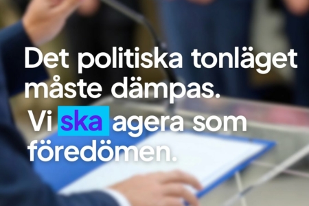 Det politiska tonläget måste dämpas.