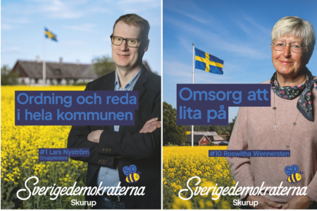 Valaffischer på plats