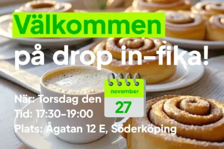 Inbjudan till drop in-fika 27/11