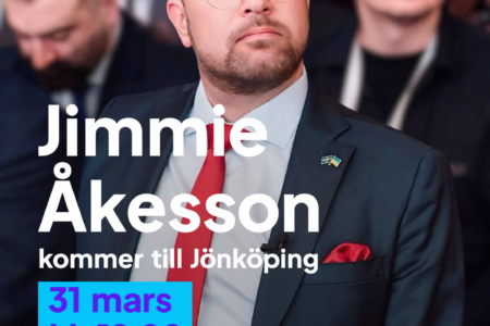 Jimmie Åkesson kommer till Jönköping 31/3