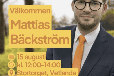 Kom och träffa Mattias Bäckström på Stortorget!